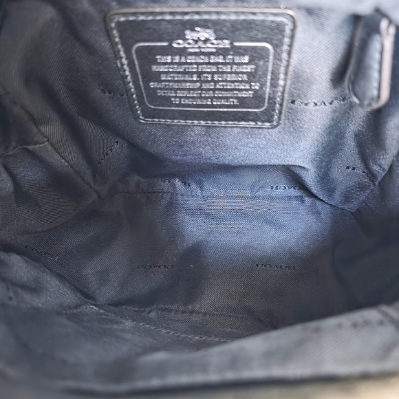 coach hologram mini campus backpack Court in Rainbow Signature Canvas  Club de Mode The main compartment has two zippers to open and close the bag Coach Court Backpack in Black/Boysenberry,